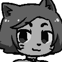 Jam, an anthropomorphic female humanoid cat, from “First Kiss at a Spooky Soiree”.