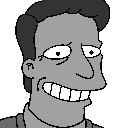 Troy McClure, from “The Simpsons”, with a million dollar smile and his typical washed-up smarm.